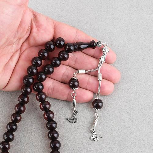 Katalin �ubuk Alpaka P�sk�ll� K�re Kesim 11mm Tesbih -Vi�ne ��r���