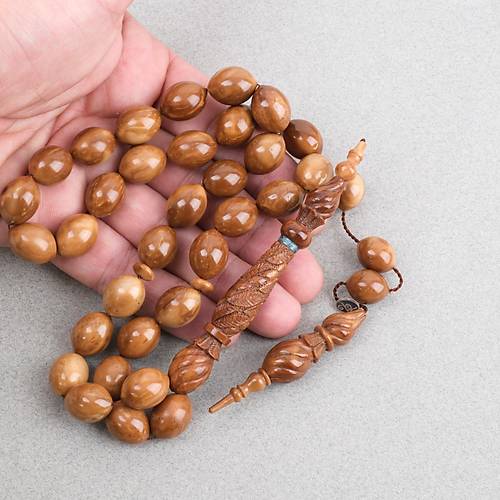Kuka Usta ��i �mzal� �zel El ��i Oyma �mame ve Hitame Beyzi Kesim 12x16mm Tesbih