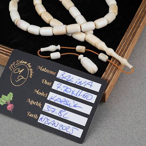 Balina Di�i Usta ��i Kaps�l Kesim 7.7x11.6mm Tesbih