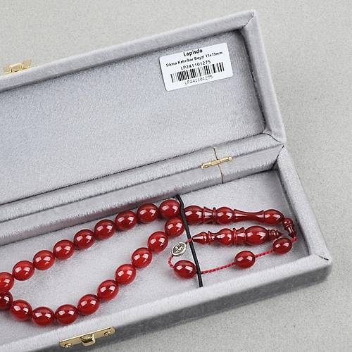 Skma Kehribar Usta i mzal Tombul Beyzi Kesim 11x13mm Tesbih