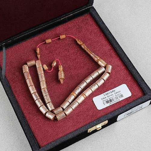 Kuka 925Ayar G�m�� �ak�ml� Kesme Kesim  8x11mm Tesbih