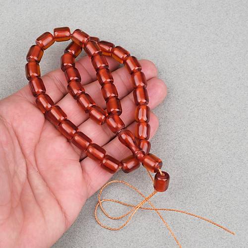 Ate� Kehribar Kaps�l Kesim 9x10.5mm- �effaf Bronz P�sk�ls�z