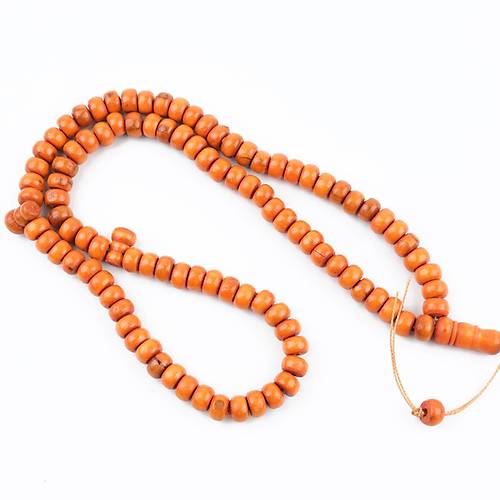 �im�ir A�ac� Boyal� Turuncu 99luk Tekerlek Kesim 10x6mm Namaz Tesbihi