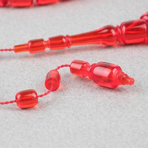 Alman Katalin Usta i Kapsl Kesim 8x10mm Tesbih -Krmz