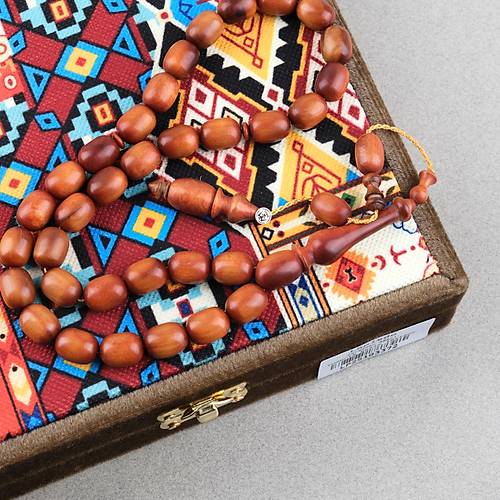 Gergedan A�ac� Usta ��i �mzal� Yumurta Kesim 10x13mm Tesbih