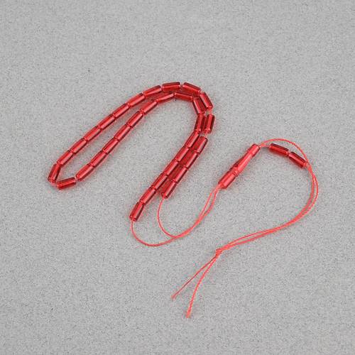 U�ak Cam� Kesme Kesim 4x8mm Tesbih -K�rm�z�