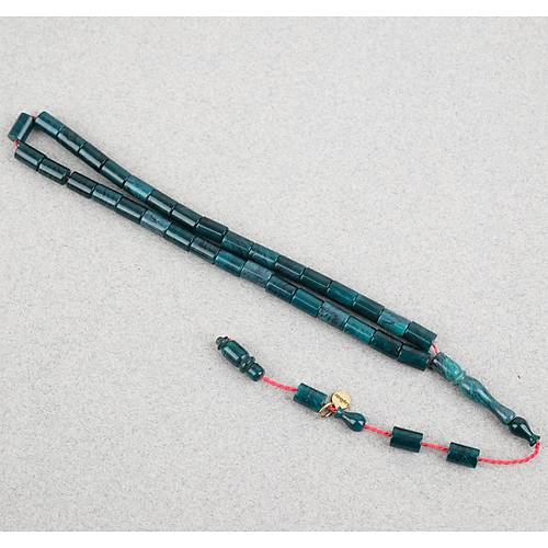 S�kma Kehribar Bilek Boy Kesme Kesim 5x9mm Tesbih -Rolex Ye�il