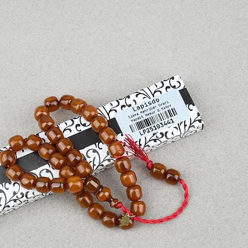 Omari S�kma Kehribar Kaps�l Kesim Oturtma �mameli Sistemli 8.5x9mm Tesbih