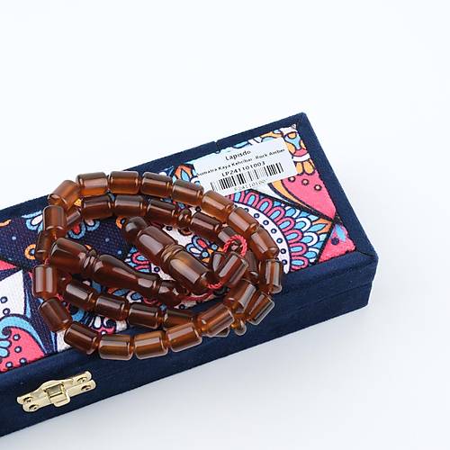Sumatra Kaya Damla Kehribar Kapsl Kesim 9x13mm Tesbih