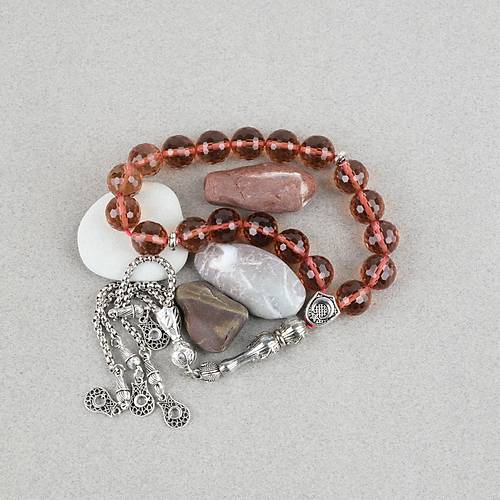 Zultanit Metal �mameli Bas�k K�re Kesim 12x13mm Tesbih