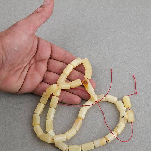 Rus Kaya Damla Kehribar Kesme Kesim 9.5x16.5mm Tesbih