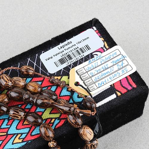 Vah�i Palmiye A�ac� Yumurta Kesim 10x13mm Tesbih