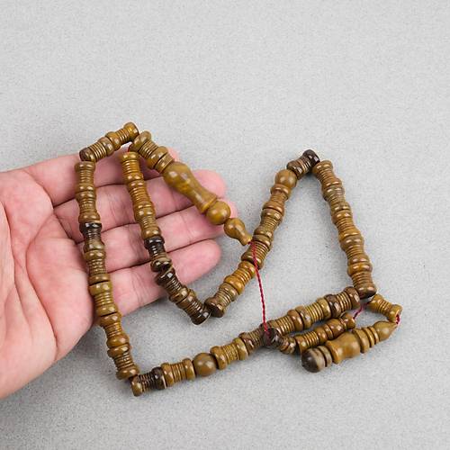 Katalin Usta ��i �zel �ahi Topu Motif Kesim 10x13mm Tesbih