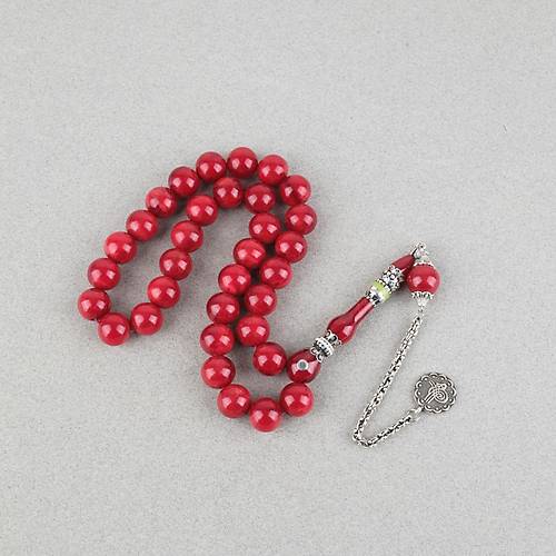 S�kma Kehribar �zel G�m�� Nak�� �mame Bas�k K�re Kesim 12x13mm Tesbih