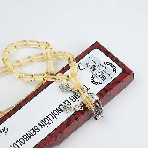 Su Damlas Damla Kehribar Alpaka Pskl Kesme Kesim 9x15mm Tesbih