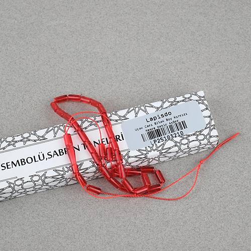 U�ak Cam� Kesme Kesim 4x8mm Tesbih -K�rm�z�