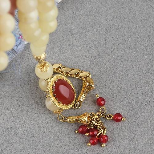 Rus Kaya Damla Kehribar G�m�� P�sk�l 66l�k K�re Kesim 8mm Tesbih