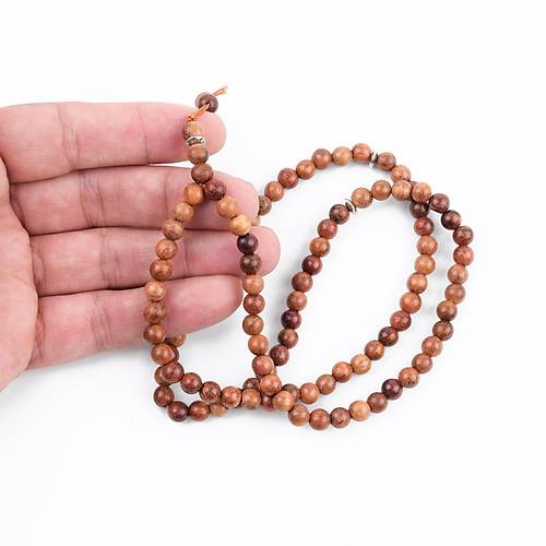 G�l A�ac� 99luk K�re Kesim 6mm Namaz Tesbih