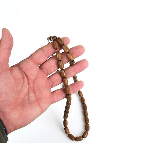 Yeil Plesenk Aac Kapsl Kesim 8x14mm Tesbih