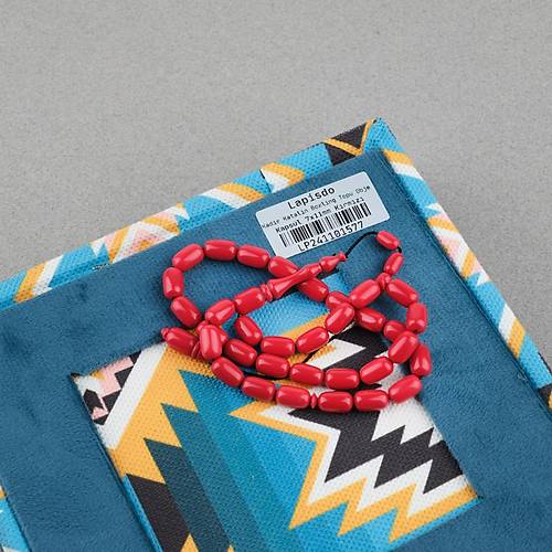 Katalin Eski Bowling Topu Obje Kaps�l Kesim 7x11mm Tebih -K�rm�z�