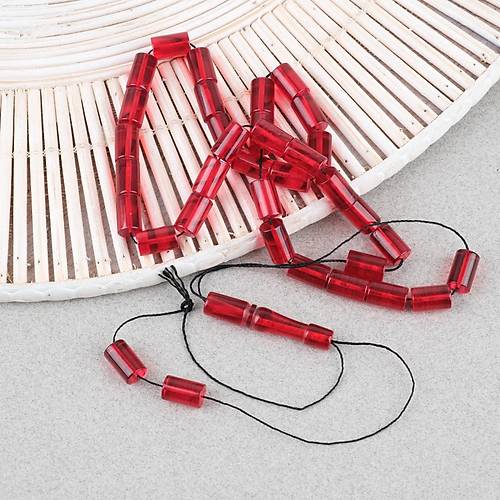 Ate� Kehribar Kesme Kesim 7x11mm Tesbih