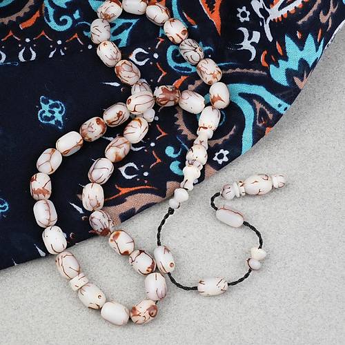 K�br�s Hurma �ekirde�i Kaps�l Kesim �mer �ift�i Sikkeli 7.5x10mm Tesbih