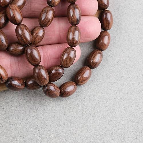 Cocus A�ac� Usta ��i �mzal� Bademi Kesim 9x13mm Tesbih