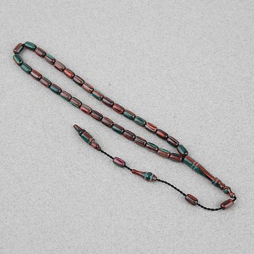 Kafur A�ac� Bilekboy Kaps�l Kesim 4.5x7.5mm Tesbih Ye�il Kahverengi