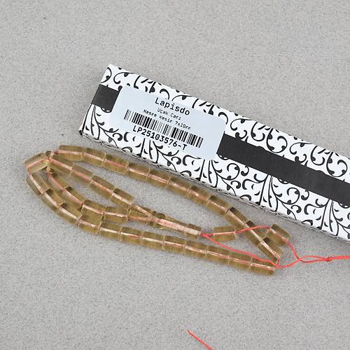 U�ak Cam� Kesme Kesim 7x10mm Tesbih P�sk�ls�z A��k Kahverengi