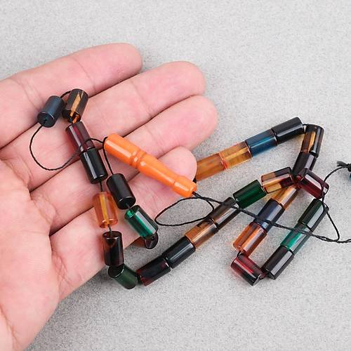 Ate� Kehribar Arizona Kesme Kesim 7x10mm Tesbih