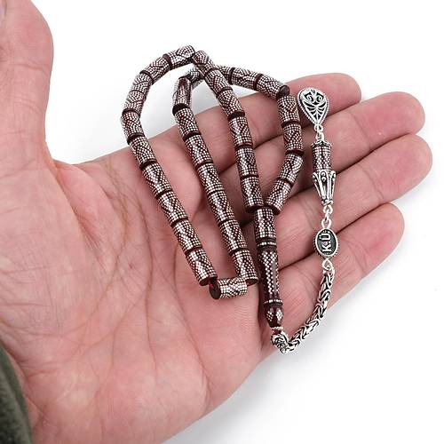 Kuka 925Ayar Gm akm ve Gm Pskl Kesme Kesim 6x10mm Tesbih