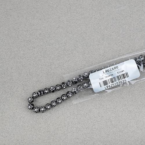 Hac Umre Hediyelik Ta�l� 99luk 7mm Tesbih - Siyah