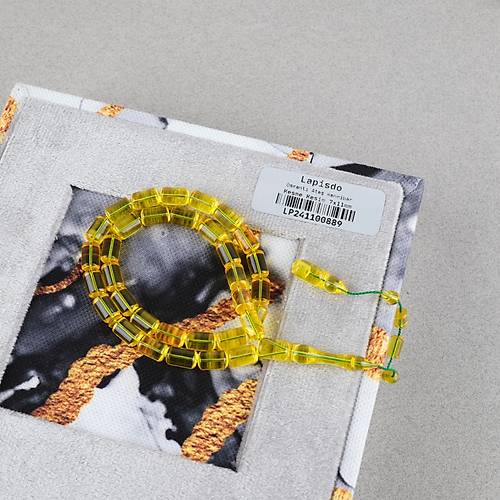 Osmanl� Ate� Kehribar Eski Heykel Obje Kesme Kesim 8x11mm Tesbih