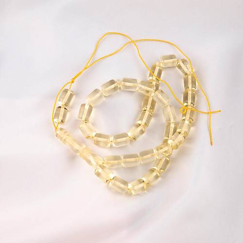 Su Damlas� Damla Kehribar Kaps�l Kesim 8x11mm Tesbih - P�sk�ls�z