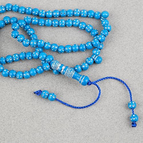 Hac Umre Hediyelik Tal 99luk 7mm Tesbih - Mavi