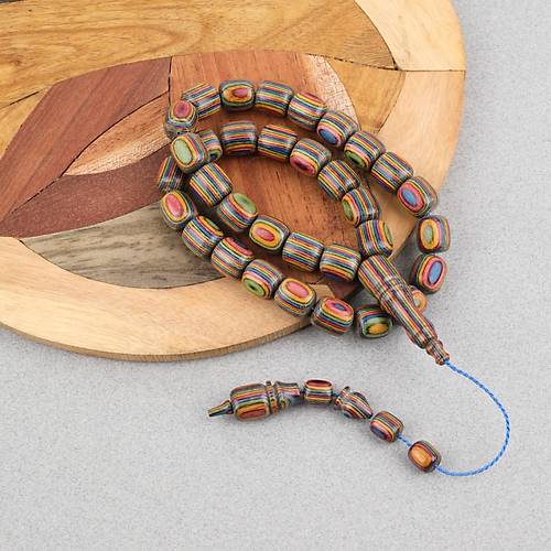 Kafur A�ac� Kaps�l Kesim 11x12mm Tesbih - Ye�il Sar�