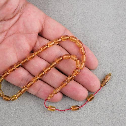 Ate� Kehribar Kaps�l Kesim Sistemli Bilek Boy 5x8mm Tesbih Sar�