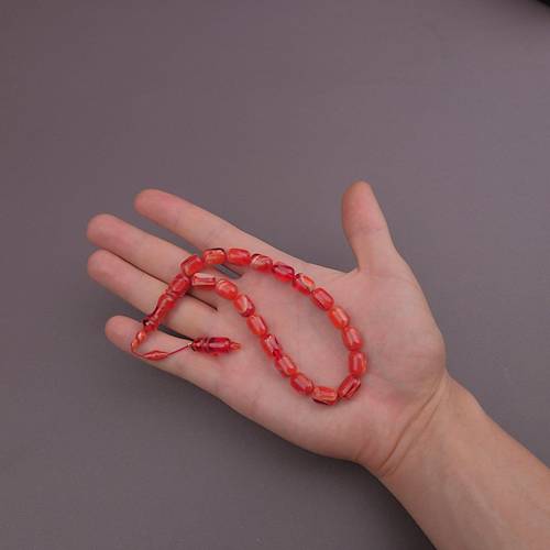 Katalin Alacal� Usta El ��i �mzal� Efe Boy Kaps�l Kesim Sistemli  9x12.5mm Tesbih