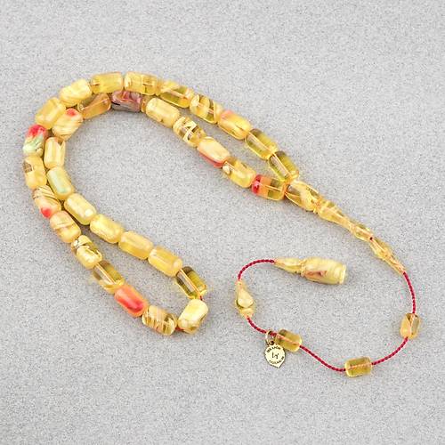 Kadim Katalin Eski Obje Usta ��i �mzal� Kaps�l Kesim 7x11mm Tesbih