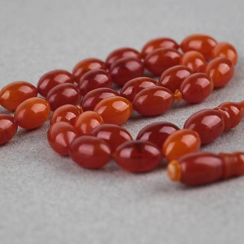 Kadim Katalin Eski amdan Obje Beyzi Kesim 7x12mm Tesbih