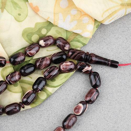 S�kma Kehribar Kaps�l Kesim 7x11mm Tesbih P�sk�ls�z