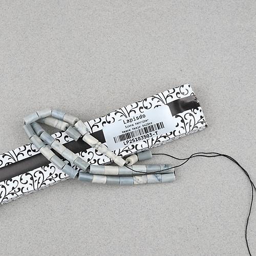 S�kma Kehribar Kesme Kesim 6x10mm Tesbih P�sk�ls�z Gri