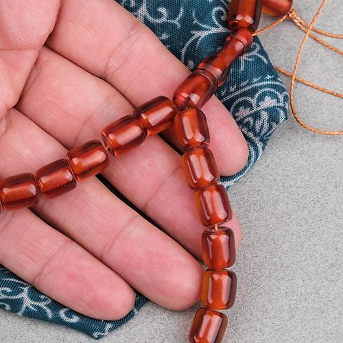 Ate� Kehribar Kaps�l Kesim 9x10.5mm- �effaf Bronz P�sk�ls�z