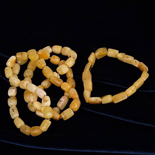 Rus Damla Kehribar Kolye(21.2�gr/63�cm) ve �Bileklik Seti (7�gr)