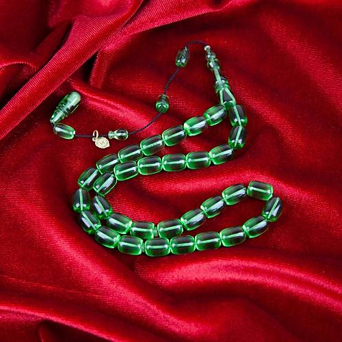 Katalin Kaps�l Kesim 9x11 mm Tesbih - �effaf Ye�il
