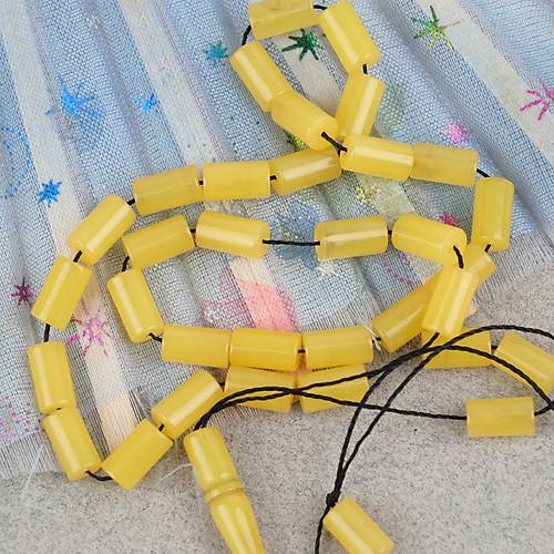 S�kma Kehribar Bilek Boy Kesme Kesim 5x9mm Tesbih -Sar�