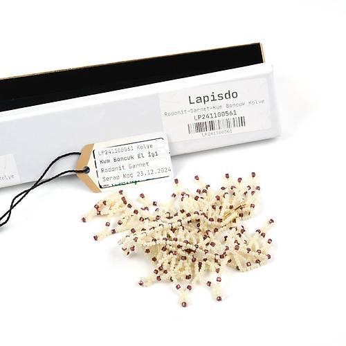 Rodonit-Garnet-Kum Boncuk Kolye