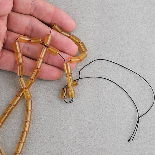 S�kma Kehribar Kesme Kesim 6x10mm Tesbih P�sk�ls�z