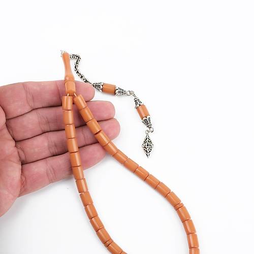 Skma Kehribar Alpaka Pskl Kesme Kesim 7x9mm Tesbih