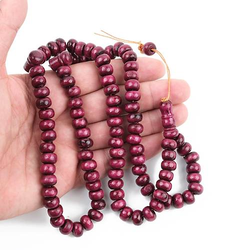 imir Aac Boyal  Vine r 99luk Tekerlek Kesim 10x6mm Namaz Tesbihi